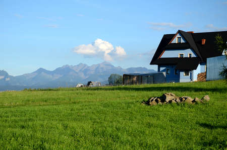 The village in the Tatra Mountains (Poland)の写真素材
