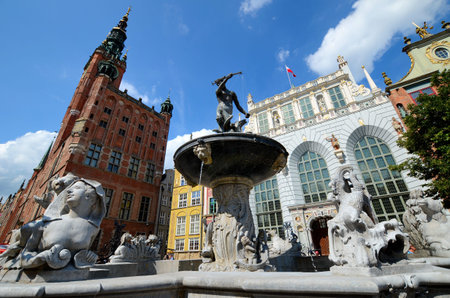 Neptune's Fountain, Gdansk, Poland
