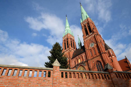Cathedral in Rybnik (Poland)の写真素材