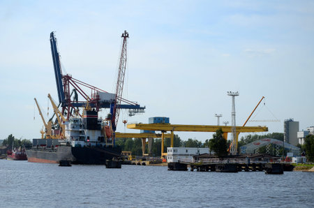 Port machines in Gdansk, Baltic Sea, Poland