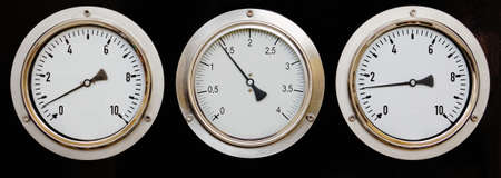 a clock for measuring the pressure, indicatorの写真素材