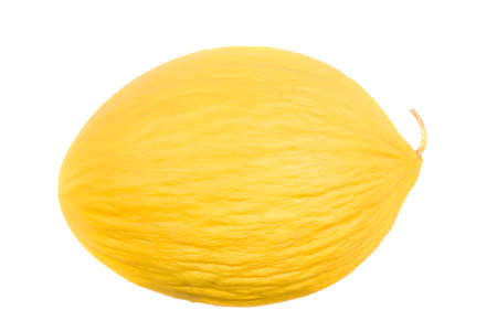 Yellow melon on white backgroundの写真素材