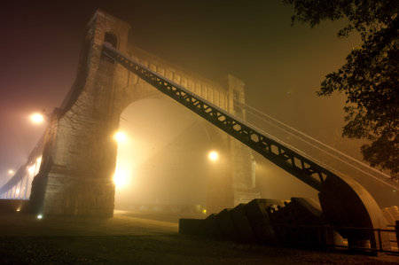 Beautiful view of the old town bridge at night
