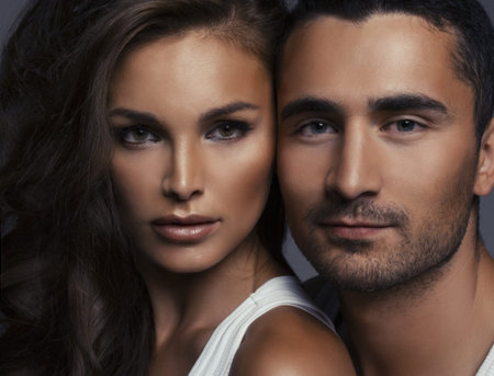 Fashion portrait of young lovers