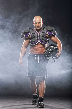 American football player posingの写真素材