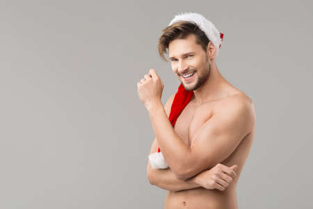 Sexy Santa Clous Manの写真素材