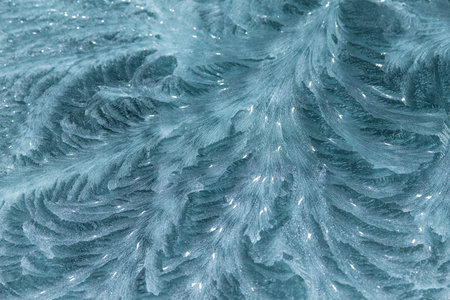 Winter frost on widnowの写真素材