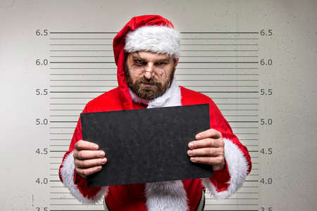 Bad Santa Claus pointing on you, concept christmasの写真素材