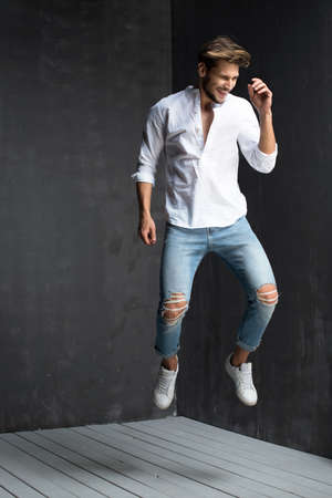 Sexy men in jeansの写真素材