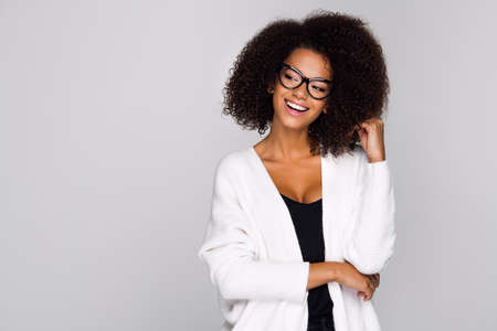 Young woman wearing eyeglassesの写真素材