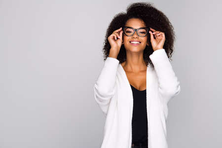Young woman wearing eyeglassesの写真素材