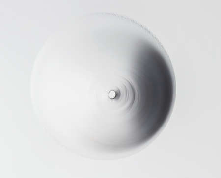 Round hole in glass on white background.の写真素材