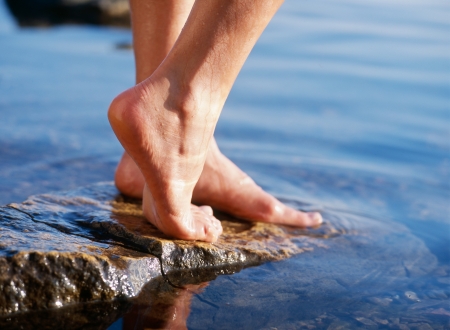 Feet of a young woman の写真素材