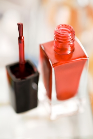 nail polish in many colorsの写真素材