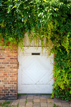 Garden door, Ronne, Bornholmの写真素材