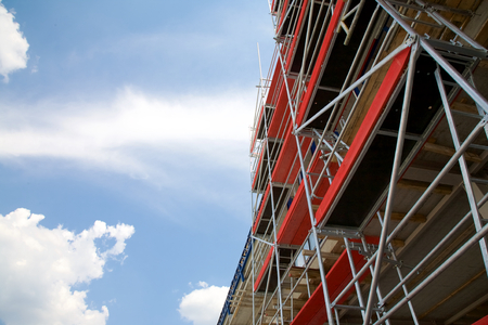 Concrete building under constructionの写真素材