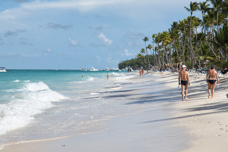 Beach Punta Cana, holiday resort. Dominican Republic.の写真素材