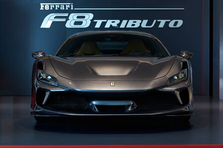 Katowice/Poland- 06.14.2019: Polish premier of Ferrari F8 Tributoのeditorial素材