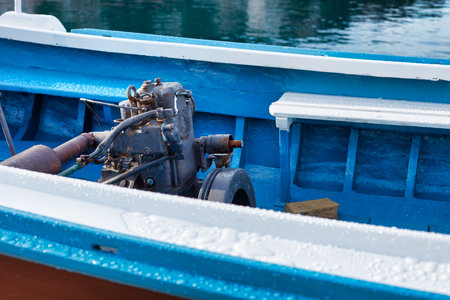 Old fishing motor boat, Croatia