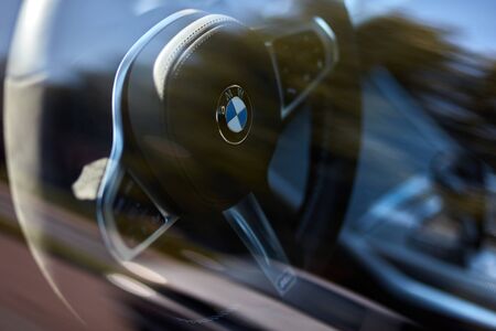 Katowice/Poland, 15.09.2019: New generation BMW 3 series - 330i M Performance, small depth of field.のeditorial素材