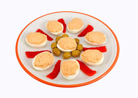 Stuffed eggsの写真素材