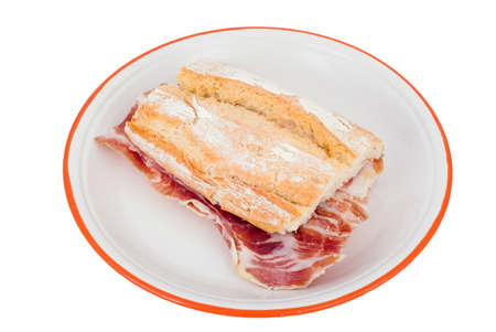 Spanish ham sandwichの写真素材