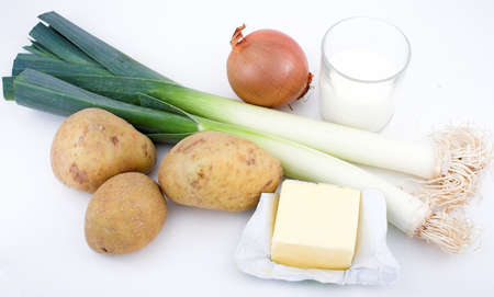 Vichyssoise ingredientsの写真素材