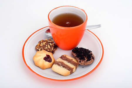 Tea with cakesの写真素材