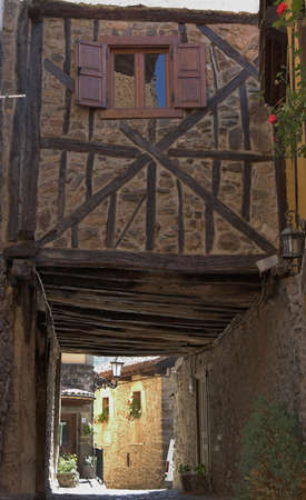 medieval house , Potes, Cantabria , Spainの写真素材