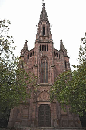 Neo-Gothic church , Palacio Sobrellano, Comillas, Cantabria, Spainの写真素材
