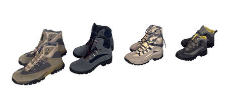 walking boots for the whole familyの写真素材