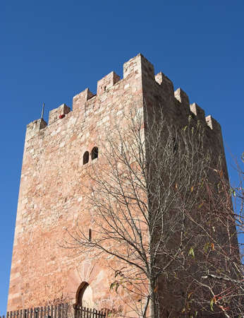 medieval tower, linares, cantabria, spainの写真素材