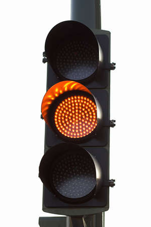 yellow traffic lightの写真素材