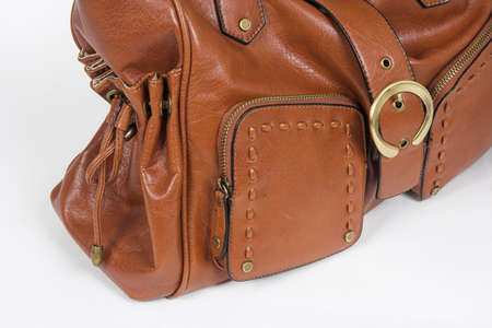 purse of business woman with many pockets and zippersの写真素材