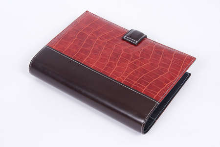 smart leather notebook and personal phone book の写真素材