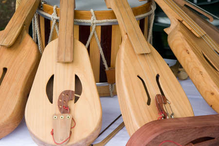 rabel, wooden musical instrument, typical of Cantabria, Spainの写真素材