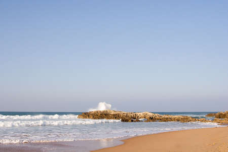 sea coast in a windy day, Cantabria , Spainの写真素材
