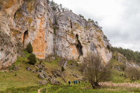 Big limestone rocky wallsの写真素材
