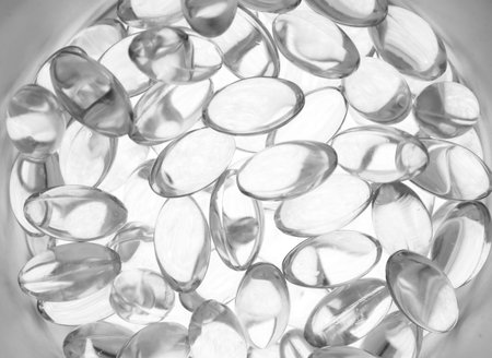 Omega 3 oil capsule, Health supplementの写真素材