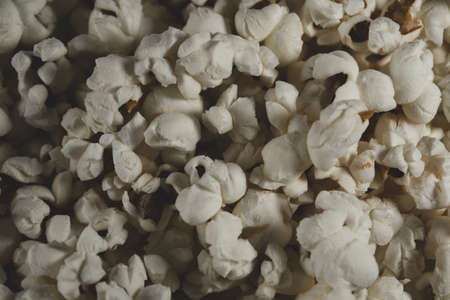 macro close up of pop corns, selective focusの写真素材