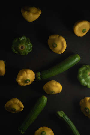 Mixed Organic pumpkins macro close up, selective focusの写真素材