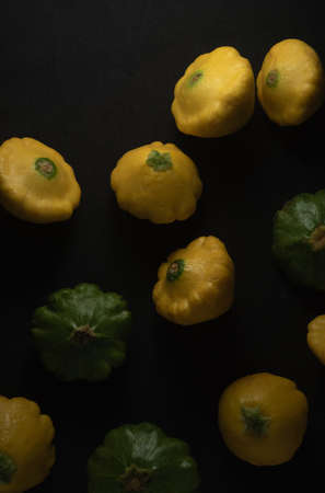Mixed Organic pumpkins macro close up, selective focusの写真素材