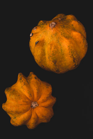 Exotic pumpkin macro close up, selective focusの写真素材