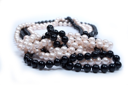 Pearls isolated on whiteの写真素材