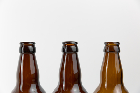 Empty beer bottles. Recycling glass conceptの写真素材