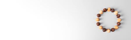 Team concept, support, togetherness concept. Chess pawns standing in circle as a groupの写真素材