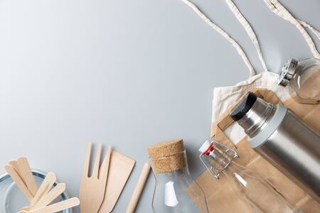 Plastic free zero waste concept. Reusable product packagingの写真素材