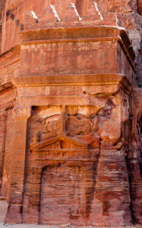 Temples and tombs in the city of Petra Jordan, ancient architectureの写真素材