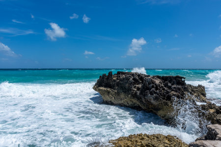 Mexico Cancun, beautiful Caribbean coastの写真素材
