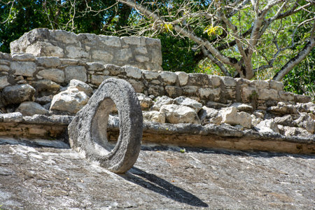 Ruins of the ancient Mayan city of Coba on the Yucatan Peninsula in Mexico.の写真素材